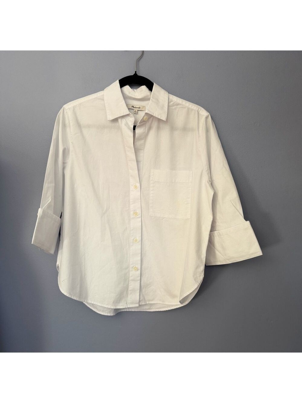 Madewell Oversized Oxford Cotton Button-Up Shirt Size XS NWT - Picture 6 of 15